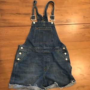 Gap denim overall shorts
